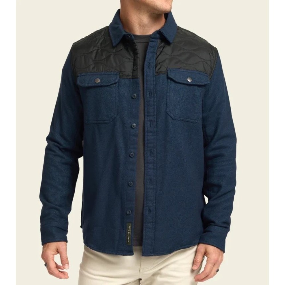 Howler Brothers Men's Quintana Flannel Teak Station Blue NWT Large